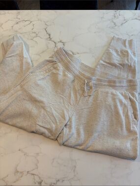 Cozy Drawstring Sweatpants - Light Gray